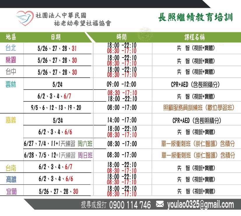 長照積分視訊+實體課